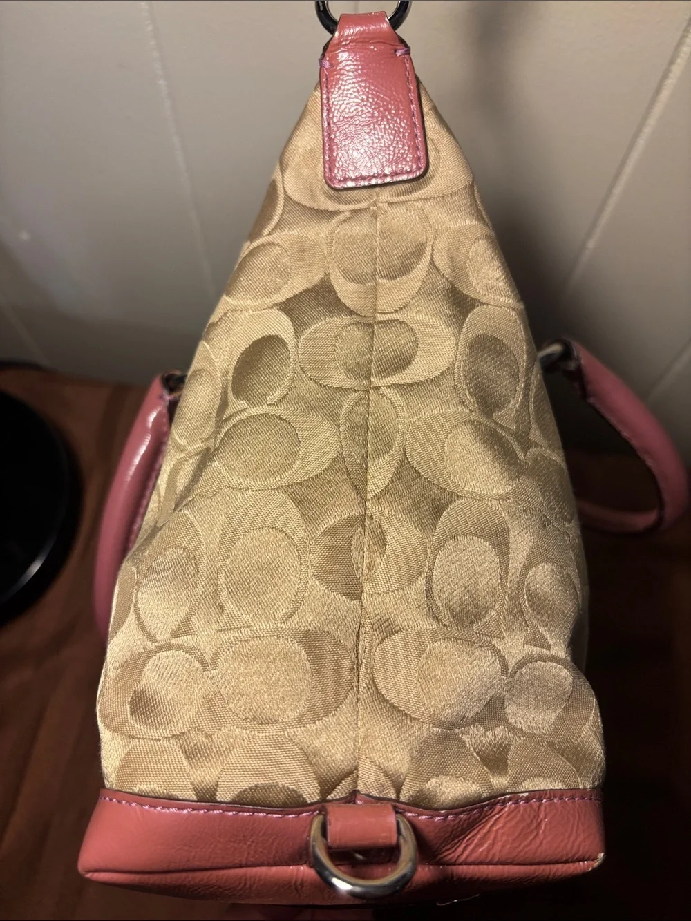 Coach Ashley Signature Satchel Pink Patent Trim Y2K Retro F15443 - EUC - w/COA!